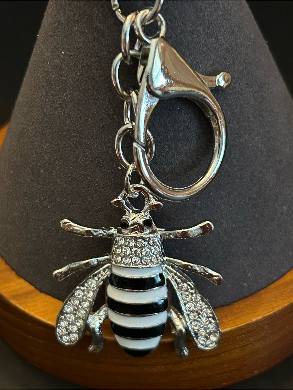 Colorful Assortment of Bumblebee 🐝 Bag Charm Keychain with Silver-Tone Hardware